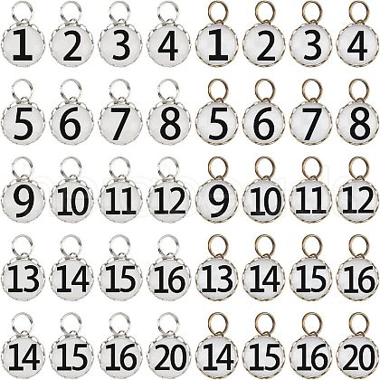 2Set Glass Charms GLAA-NB0001-43-1