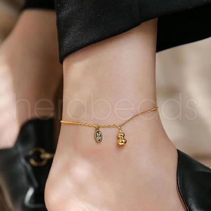 Stainless Steel Charm Anklets for Women WG18C2B-30-1