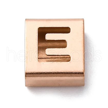 Ion Plating(IP) 304 Stainless Steel Square Slide Charms STAS-L132-25E-RG-1
