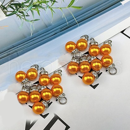 ABS Plastic Imitation Pearl Charms KY-TAC0011-03P-09-1