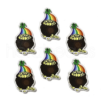 St. Patrick's Day Themes Printed Wood Pendants WOOD-V002-02B-1