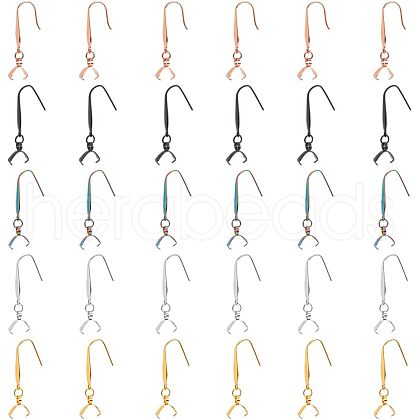 SUPERFINDINGS 30Pcs 5 Colors 316 Stainless Steel Earring Hooks STAS-FH0001-62-1