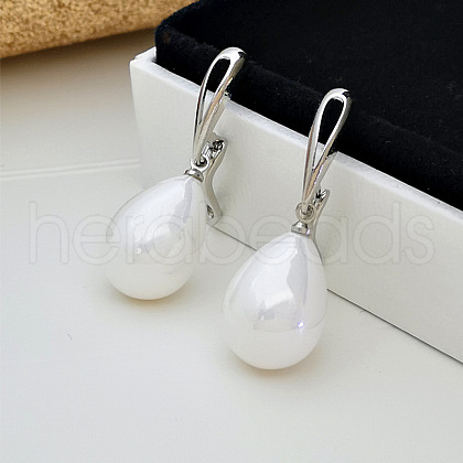 Brass Plastic Hoop Earrings WG47D07-01-1