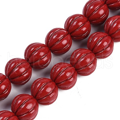 Synthetic Coral Carved Beads Strands CORA-M001-15-1