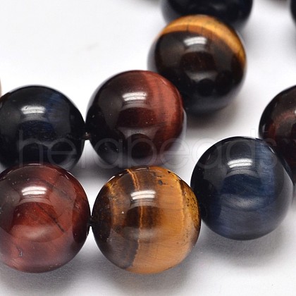 Natural Tiger Eye Beads Strands G-L446-02-10mm-1