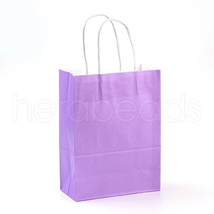 Pure Color Kraft Paper Bags AJEW-G020-A-09-1