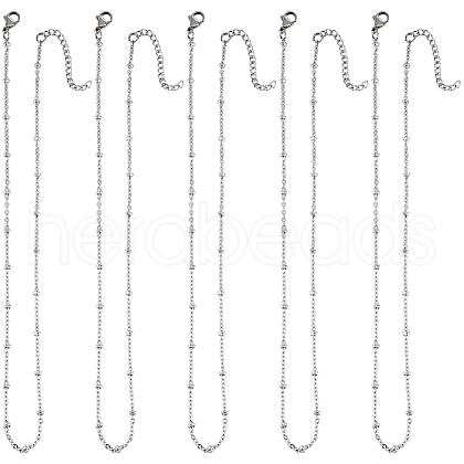 SUNNYCLUE 12Pcs 304 Stainless Steel Satellite Chain Necklaces NJEW-SC0001-27-1
