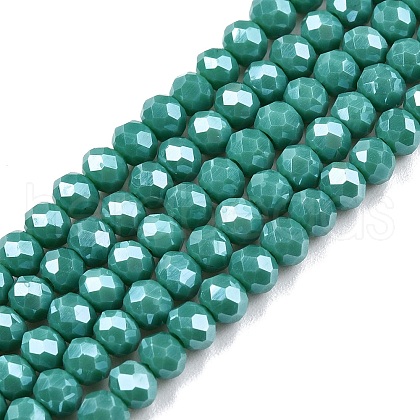 Electroplate Glass Beads Strands EGLA-A044-P4mm-A31-1