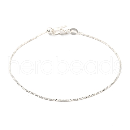Stainless Steel Box Chain Bracelets for Men Women BJEW-G736-10S-1