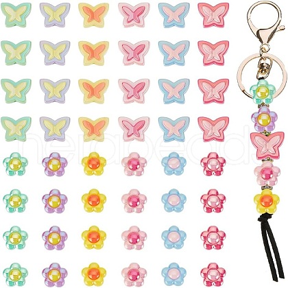ARRICRAFT 48Pcs 12 Styles Plating Acrylic Beads OACR-AR0001-27-1
