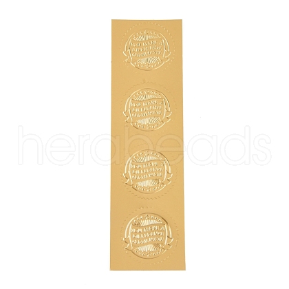 Self Adhesive Gold Foil Embossed Stickers DIY-WH0163-70B-1