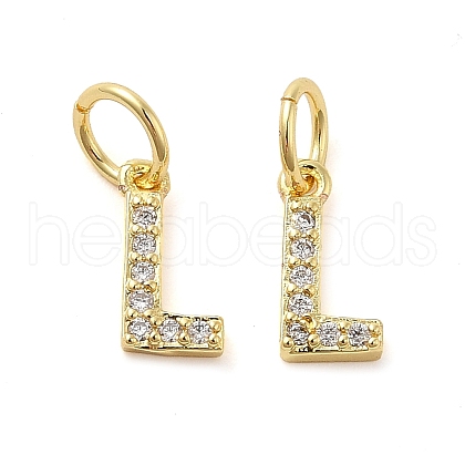 Brass Micro Pave Cubic Zirconia Pendants KK-M273-02G-L-1