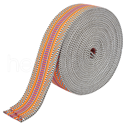 ANATTASOUL 8 Yards Polyester Stripe Ribbon OCOR-AN0001-04-1