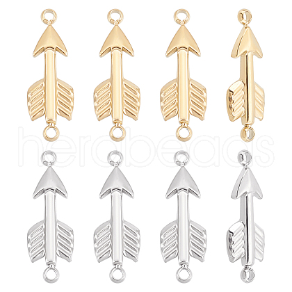 Unicraftale 8Pcs 2 Colors 304 Stainless Steel Connector Charms STAS-UN0035-78-1