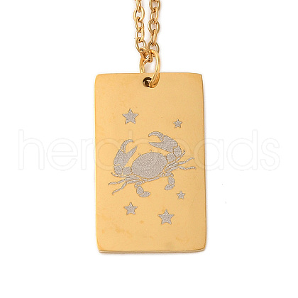 Golden 202 Stainless Steel Constellation Pendants Necklaces NJEW-K380-02G-03-1