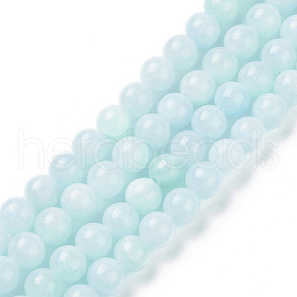 Natural Yellow Jade Beads Strands G-G598-4mm-YXS-20-1