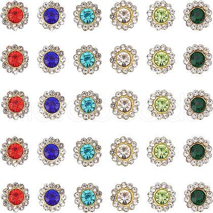 SUPERFINDINGS 600Pcs 6 Colors Sew on Rhinestone RGLA-FH0001-02-1
