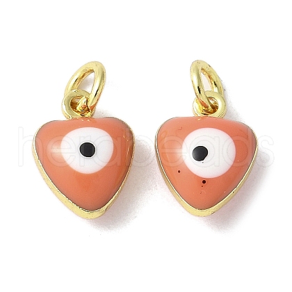 Brass Enamel Charms KK-S518-03G-G-1