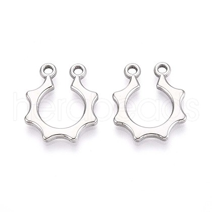 304 Stainless Steel Pendants STAS-T065-02P-1