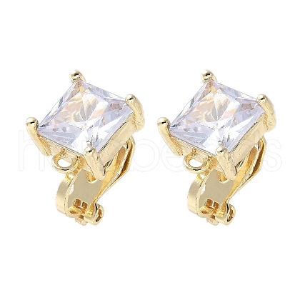 Brass Clip-on Earring Findings for Women EJEW-V002-04G-04-1