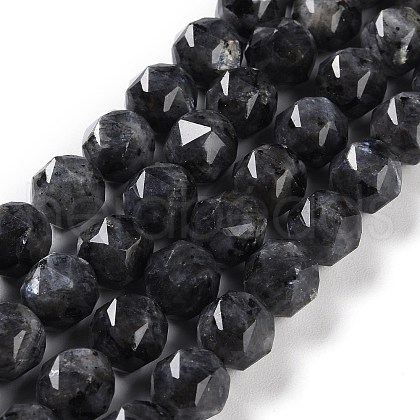 Natural Larvikite Beads Strands G-NH0021-A04-02-1