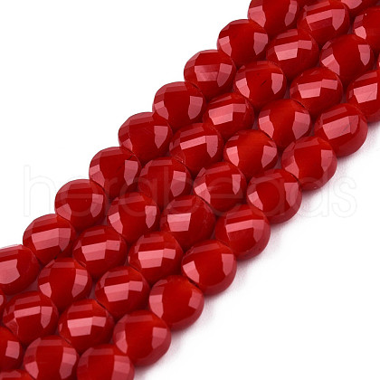 Opaque Solid Color Glass Beads Strands GLAA-N052-06-A10-1