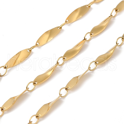 Ion Plating(IP) 304 Stainless Steel Twist Oval Link Chains CHS-K017-02G-1