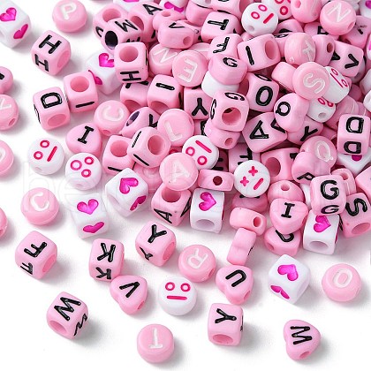200Pcs Mixed Style and Shapes Acrylic Beads OACR-FS0001-68A-1