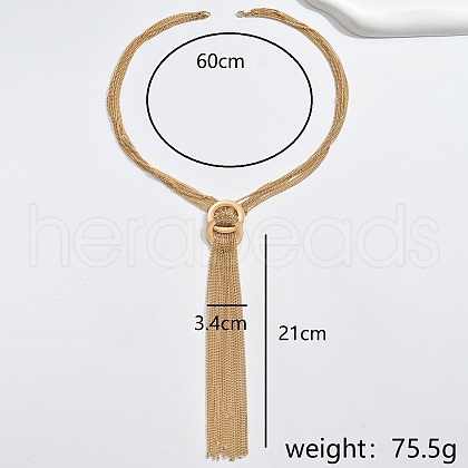 Stainless Steel Tassel Necklaces for Women MO2717-1-1
