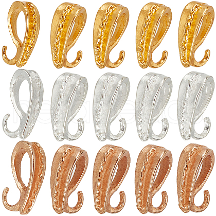 SOFPLATE 180Pcs 3 Colors Alloy Peg Bails FIND-SP0002-04-1
