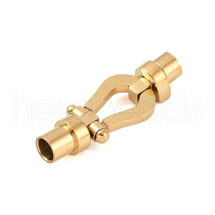 Ion Plating(IP) 304 Stainless Steel Magnetic Clasps with Glue-in Ends X-STAS-K282-02G-1