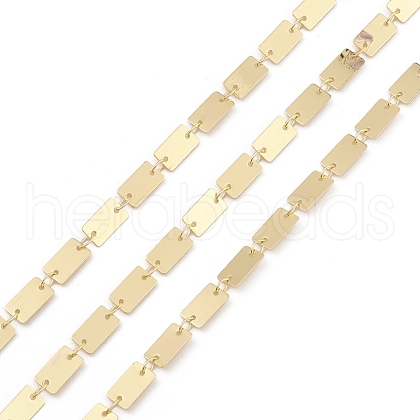 Brass Rectangle Link Chains CHC-M025-25G-1