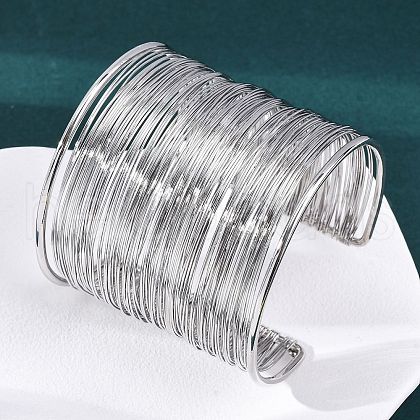 Iron Cuff Bangles BJEW-G741-05P-1