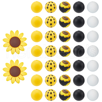 SUNNYCLUE Food Grade Eco-Friendly Silicone Beads SIL-SC0002-23-1