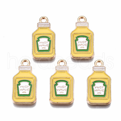 Eco-Friendly Alloy Enamel Pendants ENAM-T011-85-NR-1