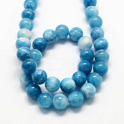 Natural Dyed Persian Jade Gemstone Bead Strands X-G-R271-6mm-XP15-1