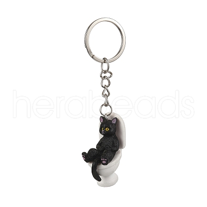 Alloy with PVC Plastic Cute Keychain KEYC-Z006-02P-A-1