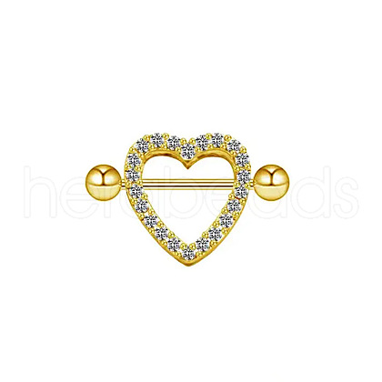 304 and 316 Surgical Stainless Steel Nipple Rings WGB4D52-14-1