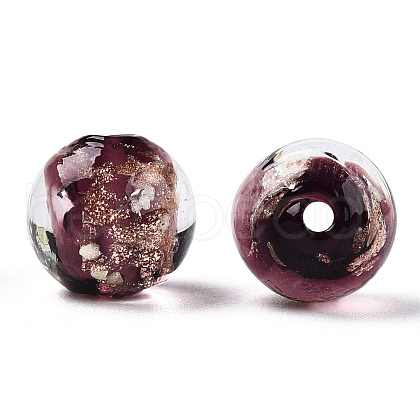 Luminous Handmade Gold Sand Lampwork Beads LAMP-N024-05A-01-1