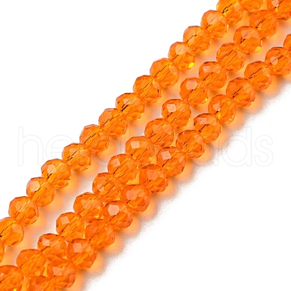 Transparent Glass Beads Strands GLAA-F078-B02-1