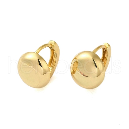 Flat Round Brass Hoop Earrings for Women KK-B089-36G-1