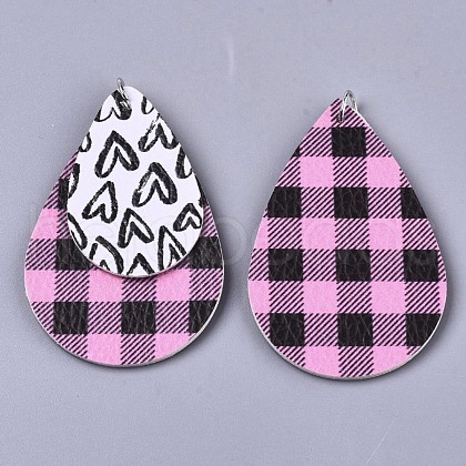 PU Leather Big Pendants FIND-R084-10B-1