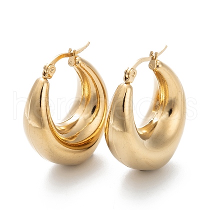 Chunky Vintage Hoop Earrings for Women X1-EJEW-O096-53G-1