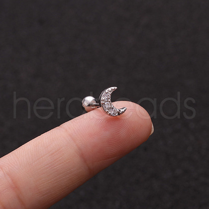 Brass Micro Pave Clear Cubic Zirconia Cartilage Earrings for Women WGD0011-29-1