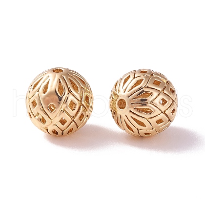 Brass Hollow Beads KK-P226-19CG-1