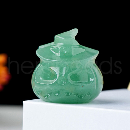 Halloween Natural Green Aventurine Home Display Decorations G-PW0004-53A-01-1