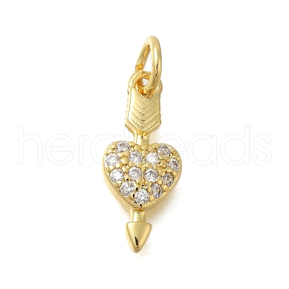Rack Plating Brass Micro Pave Cubic Zirconia Pendants KK-I716-12G-1