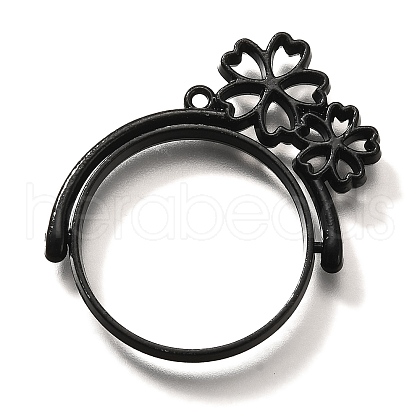 Rotatable Alloy Swivel Open Back Bezel Pendants PALLOY-I223-20EB-1