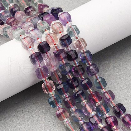 Natural Colorful Fluorite Beads Strands G-H096-A01-02-1