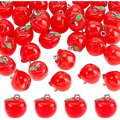 CHGCRAFT 30Pcs Opaque Resin Charms RESI-CA0001-32A-1